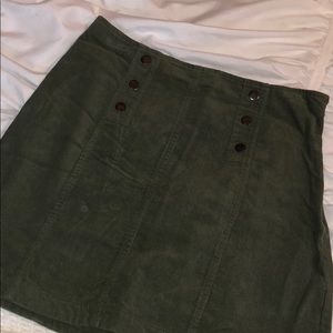Corduroy high waisted skirt